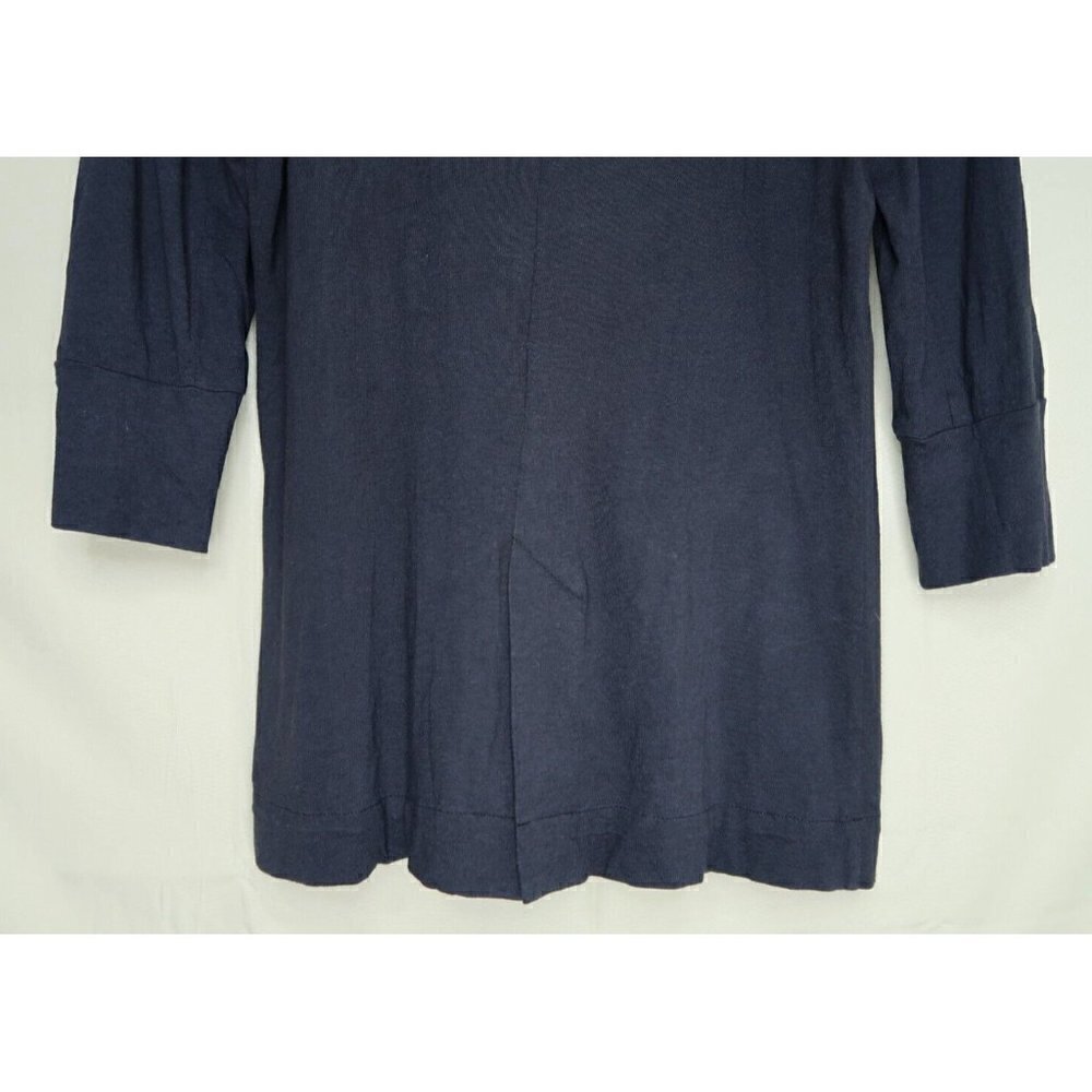 Royal Party Cardigan Black One Button Soft Cotton Rayon Blend Womens Size 38 - Picture 6 of 9